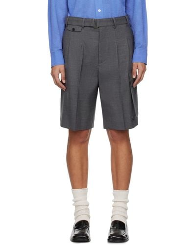 DUNST Belted Shorts - Blue