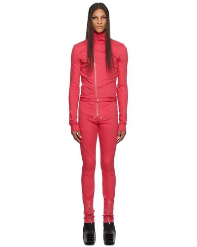 Rick Owens Ssense Exclusive Pink Kembra Pfahler Edition Gary Jumpsuit - Red