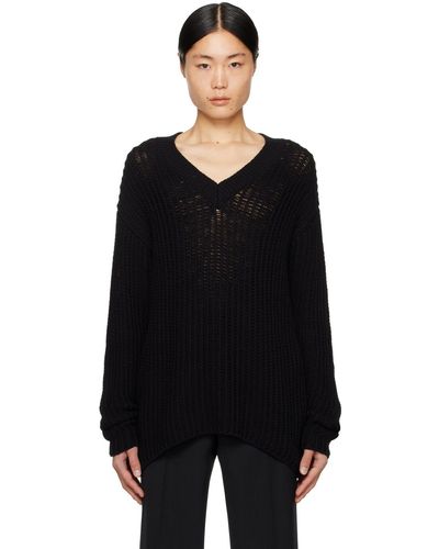 Commas V-neck Sweater - Black