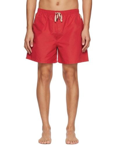 Jacquemus Red 'le Maillot Praia' Swim Shorts