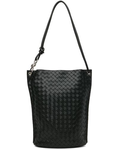 Bottega Veneta Moyen cabas vert à nœuds - Noir