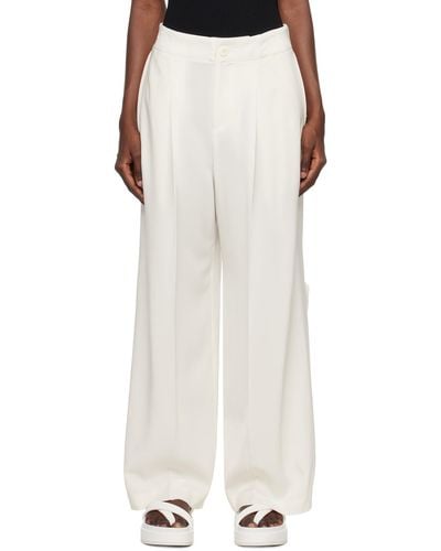 Issey Miyake Off-white Square One Solid Trousers - Black