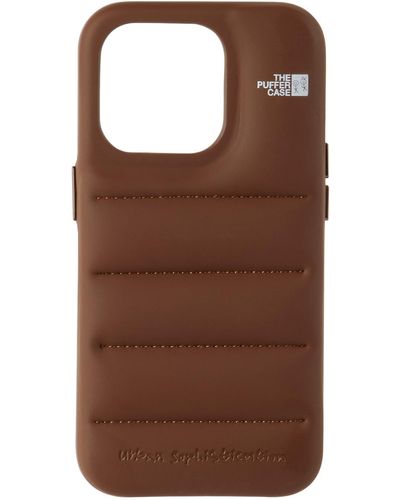 Urban Sophistication 'The Puffer' Iphone 15 Pro Case - Brown