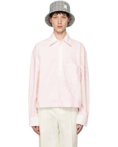 Thom Browne Thom e chemise rose à quatre rayures