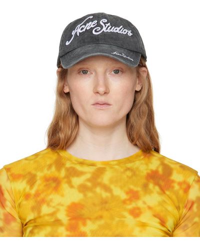 Acne Studios Black Logo Cap - Multicolour