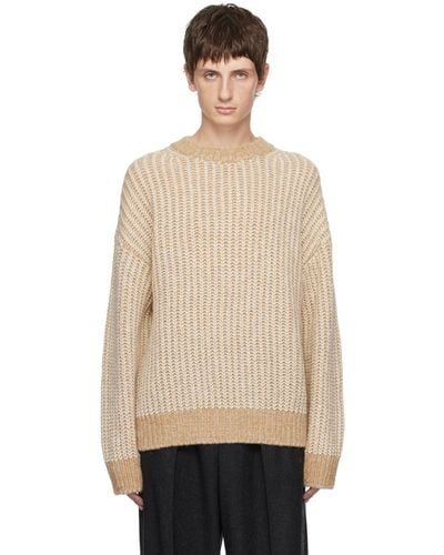 Filippa K Beige Twotone Sweater - Natural