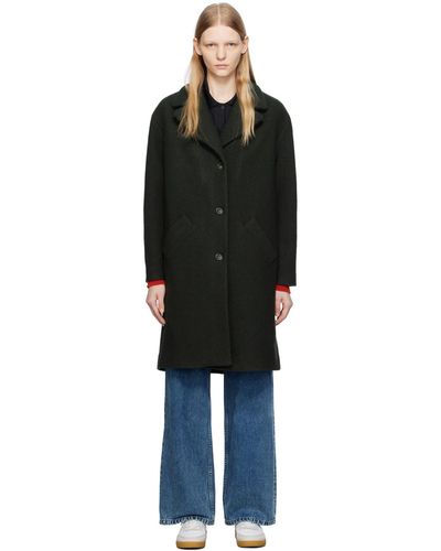 A.P.C. Manteau ninon vert - Noir