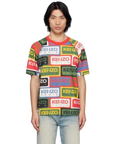 KENZO T-shirt e à logos - paris - Multicolore