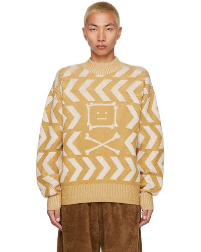 Acne Studios Yellow Crewneck Sweater - Multicolor