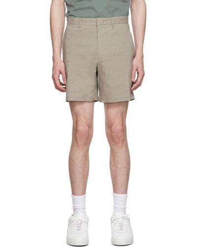 Theory Taupe Curtis Shorts - Multicolor