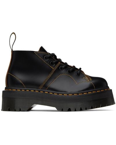 Dr. Martens Church Quad Leather Platform Boots - Black