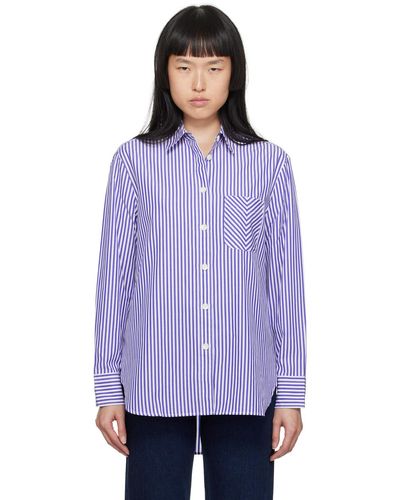 Rag & Bone Blue Striped Shirt - Purple