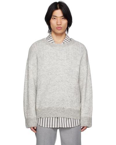 C2H4 Brushed Sweater - White