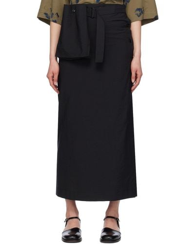Lemaire Wrap Midi Skirt - Black