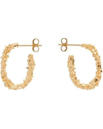 Veneda Carter Petites boucles d'oreilles à anneau ouvert vc003 dorées exclusives à ssense - Noir