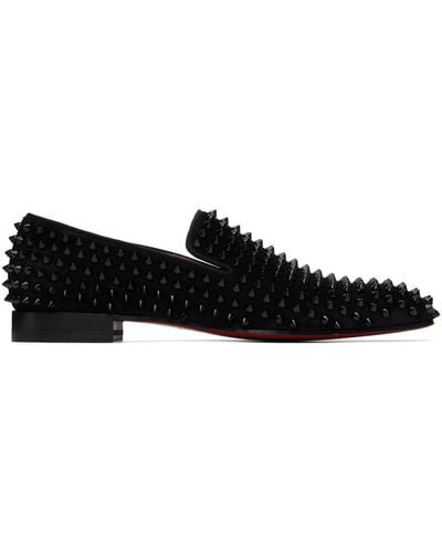 Mens black dress 2024 shoes with spikes