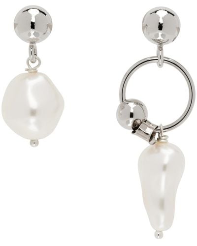 Justine Clenquet Richie Earrings - White