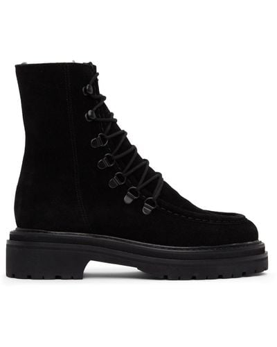 LEGRES Suede College Boots - Black