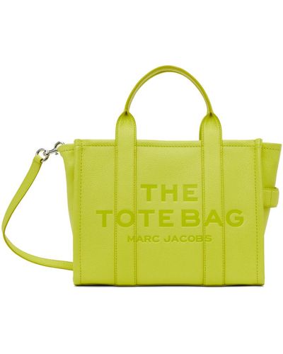 Marc Jacobs Moyen cabas 'the tote bag' jaune en cuir
