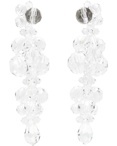 Simone Rocha Transparent Small Drip Earrings - White