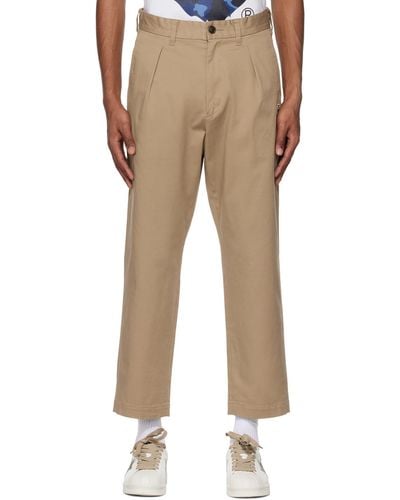 A Bathing Ape One Point Pants - Natural