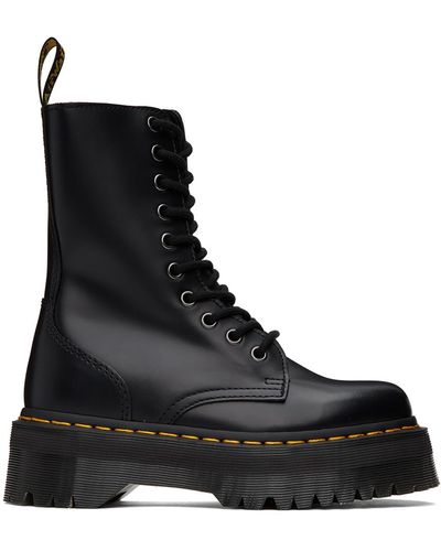 Dr. Martens Jadon Hi Leather Platform Boots - Black