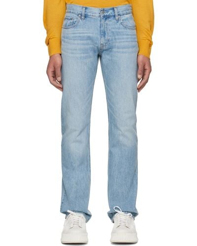 Helmut Lang Blue Low-rise Jeans