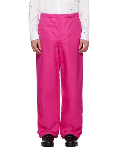 Valentino Roman Stud Lounge Trousers - Pink