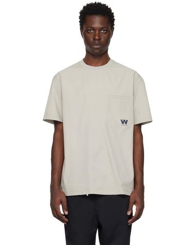 WOOYOUNGMI グレー パッチポケット Tシャツ - ブラック