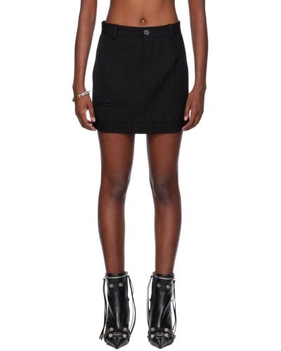 Balenciaga Black Deconstructed Miniskirt