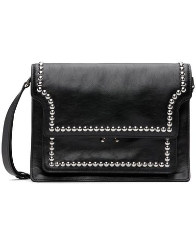 Marni Studded Messenger Bag - Black