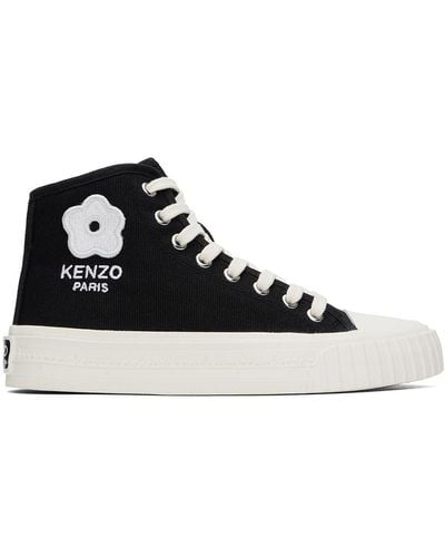 KENZO Paris Foxy High Top Sneakers - Black