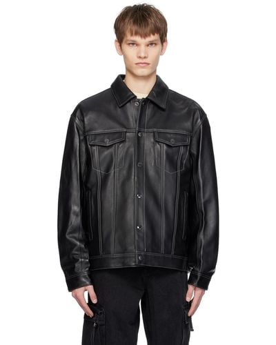 Axel Arigato Kai Leather Jacket - Black