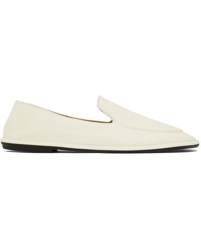 The Row Off-white Canal Loafers - Black