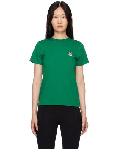 Maison Kitsuné ーン フォックスヘッド パッチ クラシック Tシャツ - グリーン