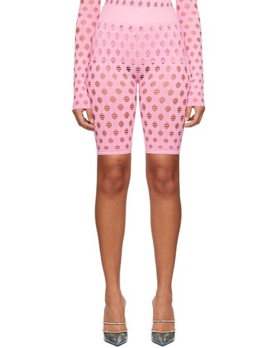 Maisie Wilen Perforated Shorts - Pink