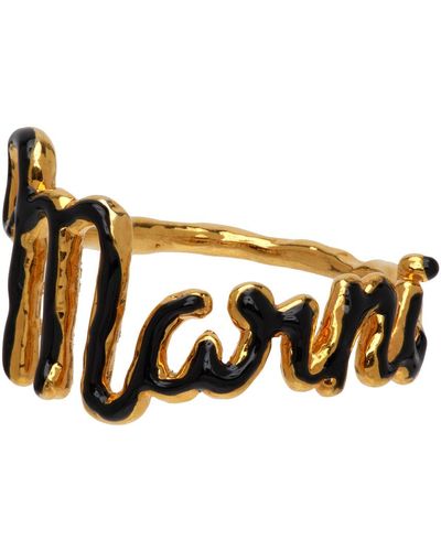 Marni Logo Ring - Metallic