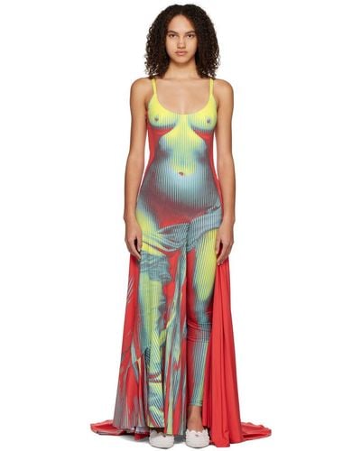 Y. Project Yellow Jean Paul Gaultier Edition Maxi Dress - Red