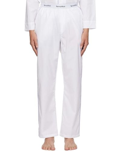 Sporty & Rich Sportyrich Serif Sweatpants - White