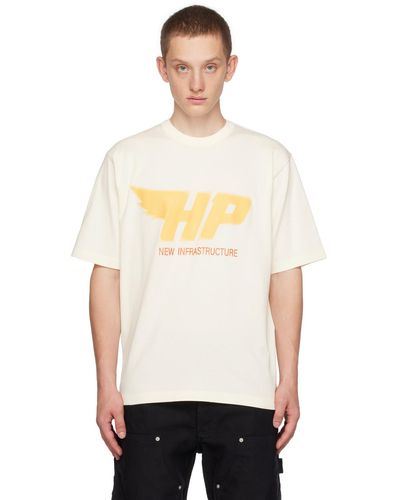 Heron Preston T-shirt blanc cassé à logo hp fly