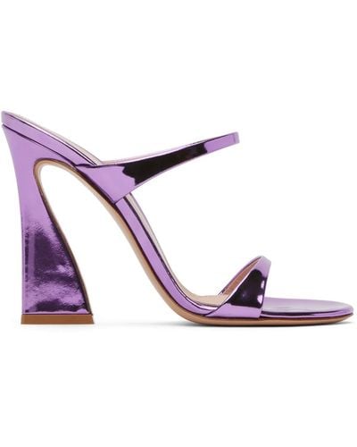 Gianvito Rossi Purple Aura Heeled Sandals - Black