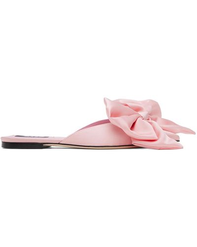 MSGM Pink Bow Sandals - Black