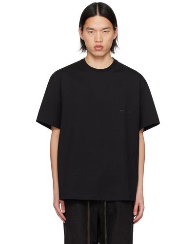 WOOYOUNGMI Leather Patch T-shirt - Black