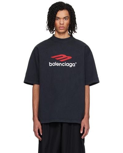 Balenciaga 3b Sports Icon Tシャツ - ブルー