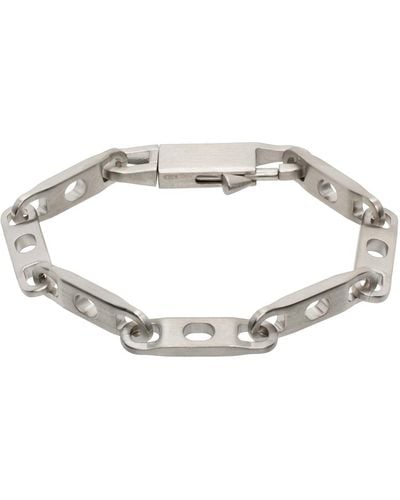 Rick Owens Silver Chain Bracelet - Black