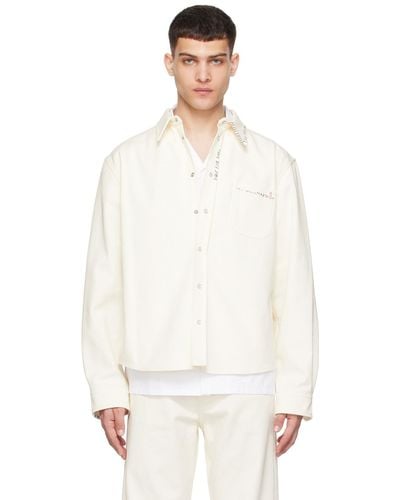 Marni Off- Embroidered Shirt - White