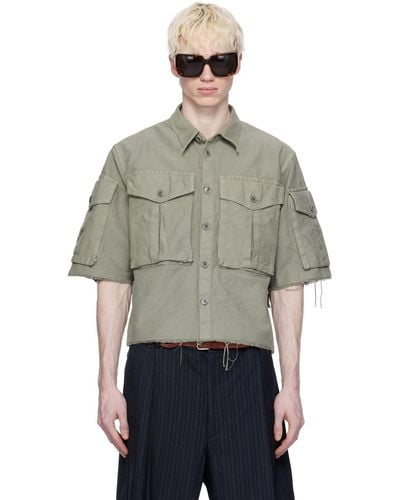 Dries Van Noten Grey Overdyed Shirt - Multicolour