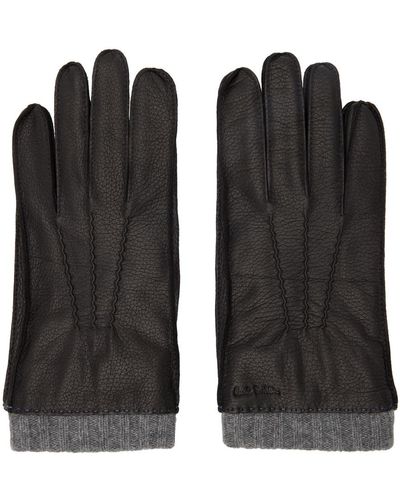 Paul Smith Deerskin Gloves - Black