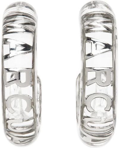 Marc Jacobs Transparent & Silver 'the Monogram Hoops' Earrings - Metallic