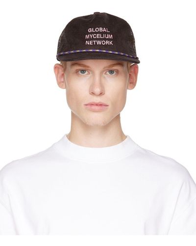 S.K. Manor Hill Brown Graphic Cap - White